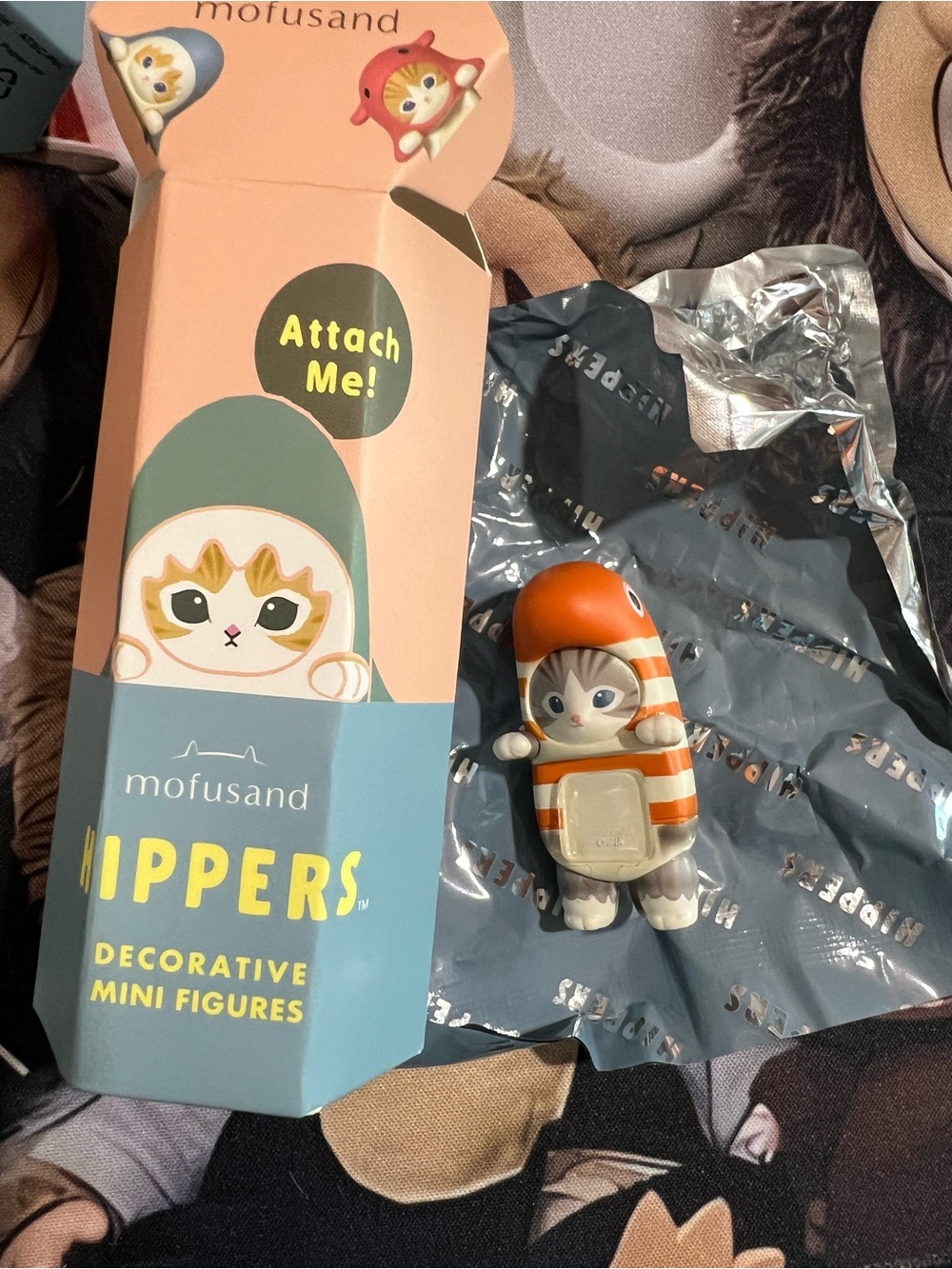mofusand hippers Decorative Mini Figure - Orange & White Cat